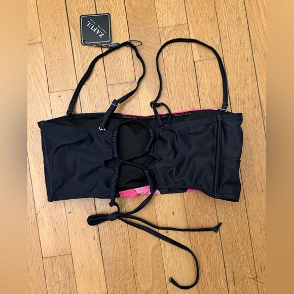 ZAFUL Women's High Cut Bandeau Bikini Set  (11-Black,XL) NWT - Picture 7 of 9